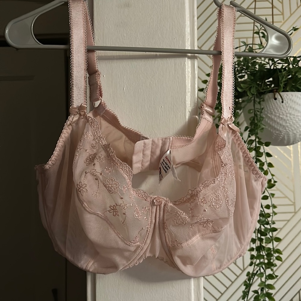 Light pink underwear mesh bra